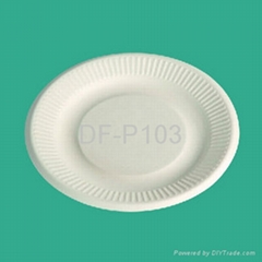 8"  Bagasse Plate (rippled edge)