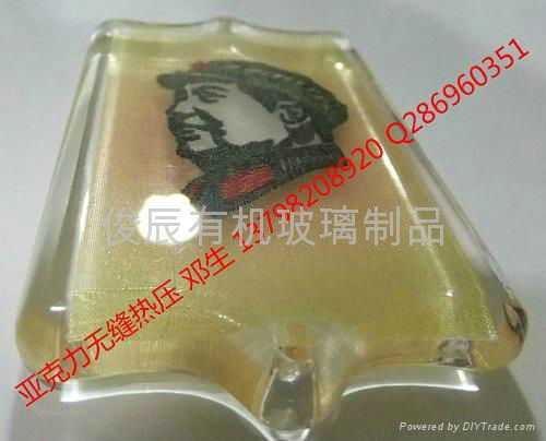 廣東俊辰亞克力無縫熱壓湘繡牡丹花紀念收藏品 5