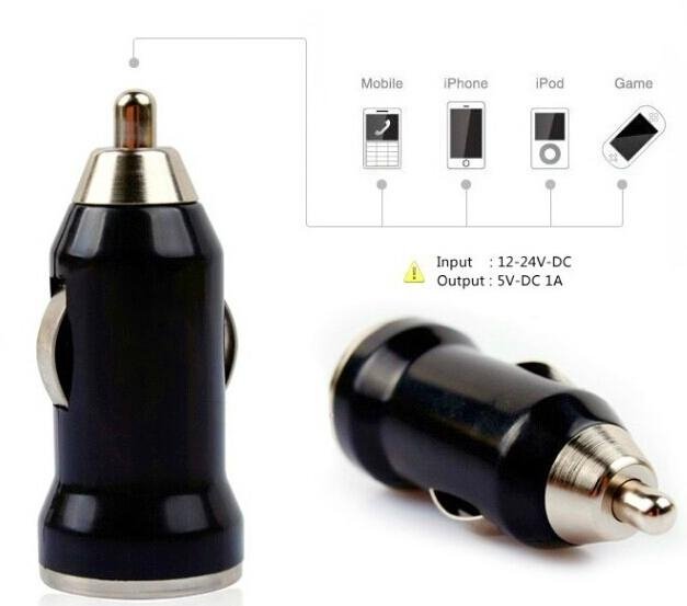 Colorful Mini USB Car Charger Adapter for Mobile Cell Phone mp3/MP4 2