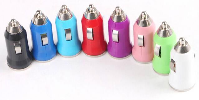 Colorful Mini USB Car Charger Adapter for Mobile Cell Phone mp3/MP4 5