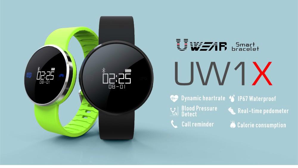 Heart Rate Monitor Blood Pressure Uw1X Waterproof Smart Watch Phone Smartwatch