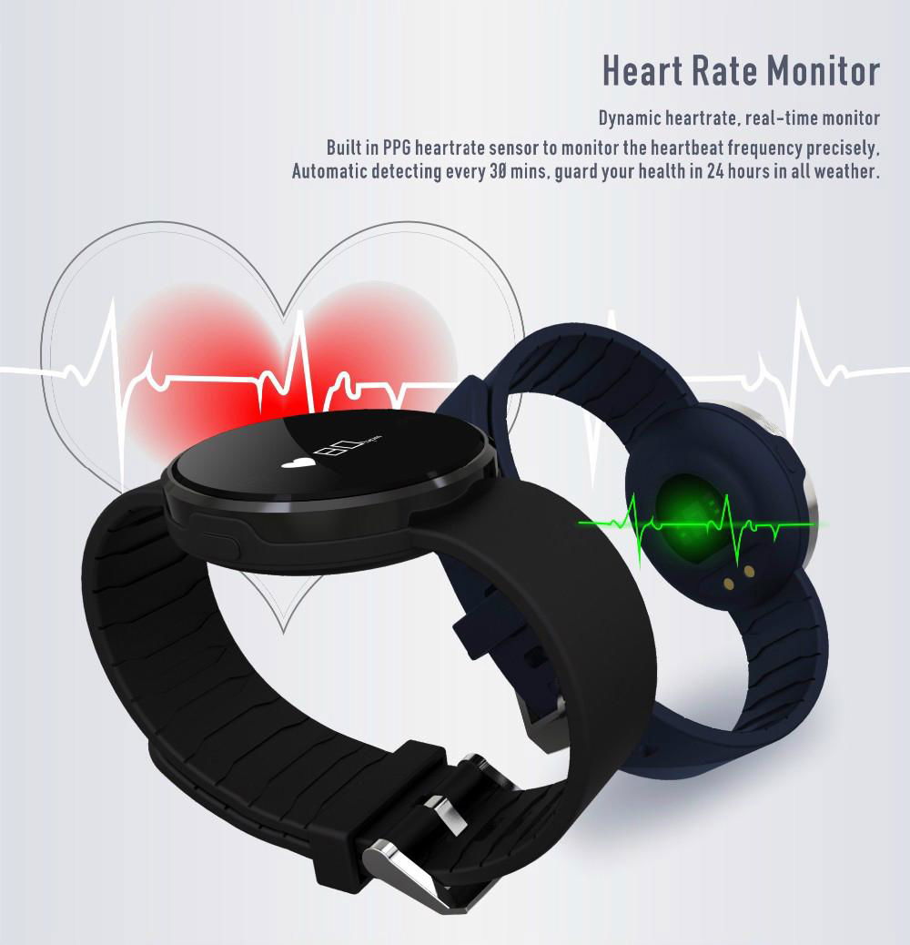 Heart Rate Monitor Blood Pressure Uw1X Waterproof Smart Watch Phone Smartwatch 5