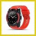 V8 Bluetooth Smartwatch Phone Heart Rate Wrist Watch Support SIM Card