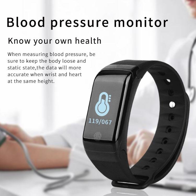 Heart Rate Blood Pressure Blood Oxygen Monitor Bluetooth Smart Wristband Bracele 2