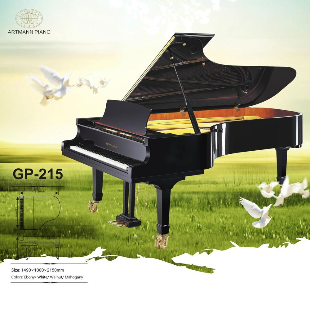 OEM Shanghai Artmann GP-215 ebony gloss mechanical grand piano 3
