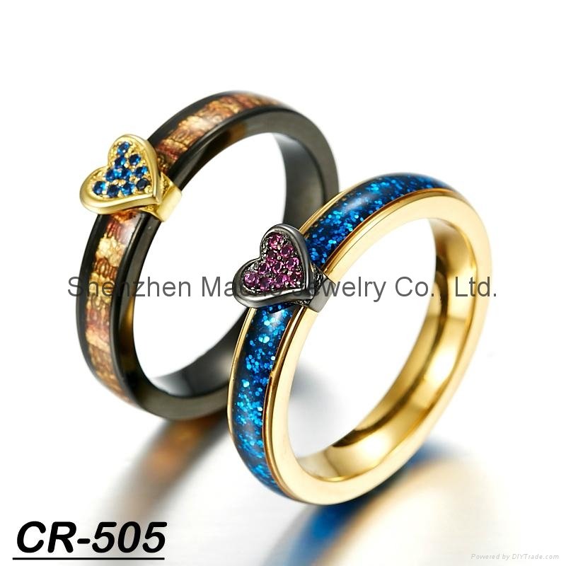 heart shaped tungsten ring tungsten jewelry silver with zircon inlay hot product
