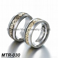 fashion tungsten carbide finger ring with UP mark inlay china dragon ring