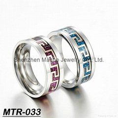 New design finger ring Greek key finger ring tungsten carbide man ring