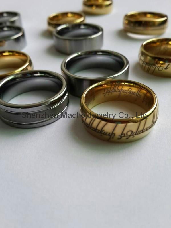 New design finger ring Greek key finger ring tungsten carbide man ring 5