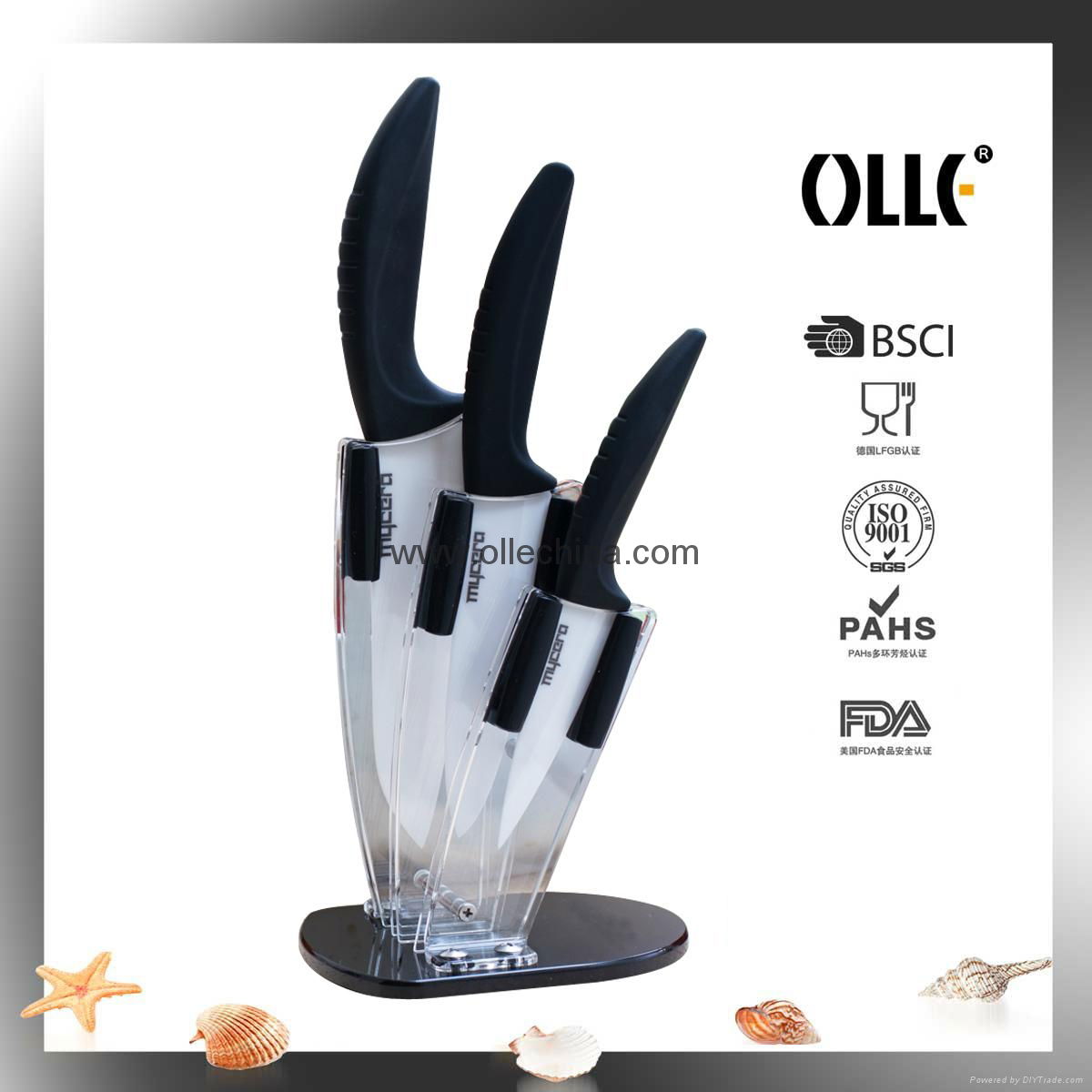 Best Cutlery Ceramic Knife Set with Acrylic Stand  