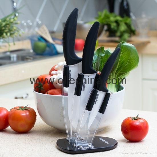 Best Cutlery Ceramic Knife Set with Acrylic Stand   2