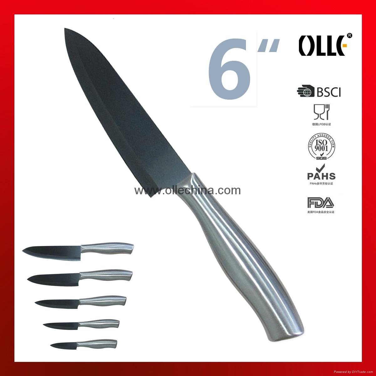 Stainless Steel Handle Ceramic Blade Knife
