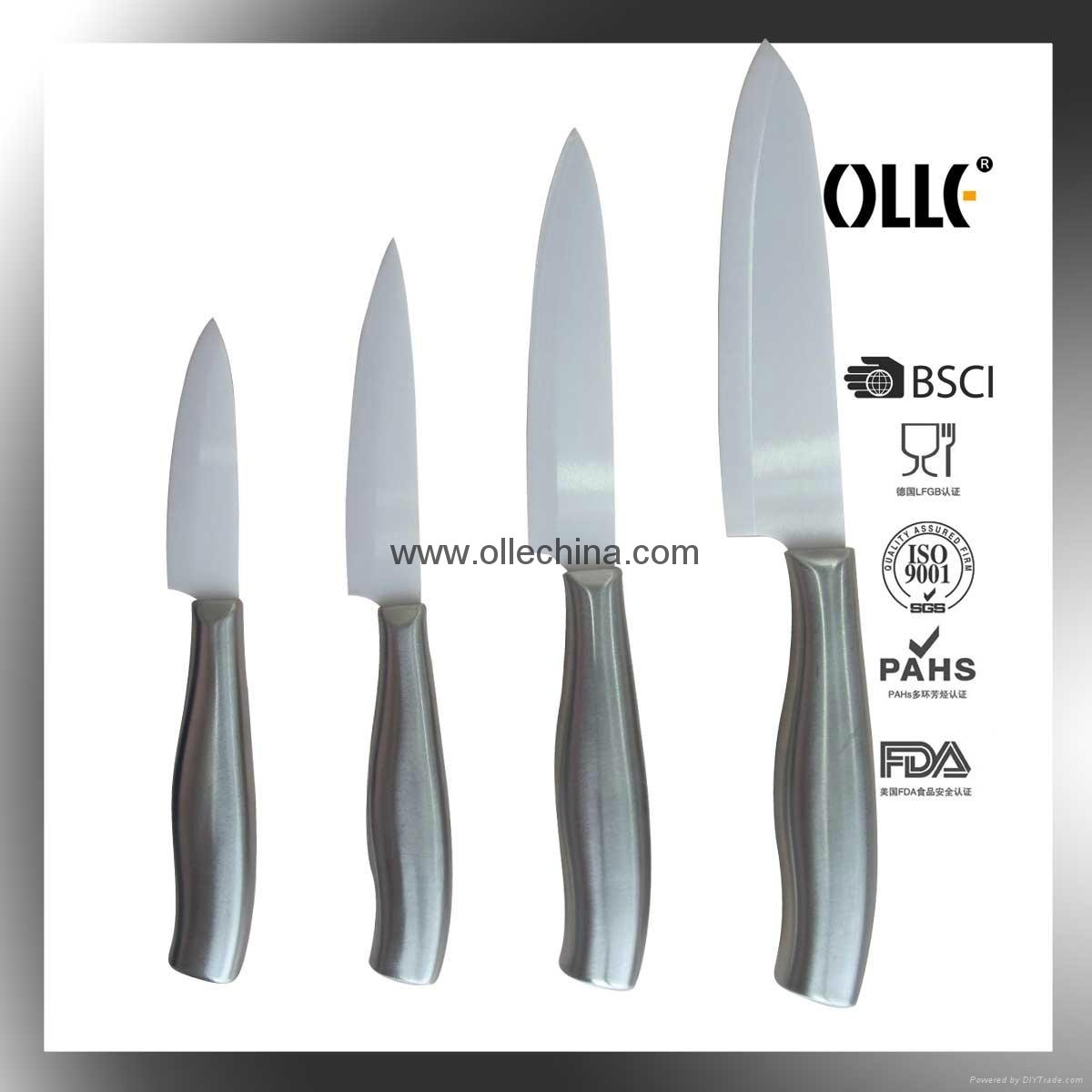 Stainless Steel Handle Ceramic Blade Knife 2