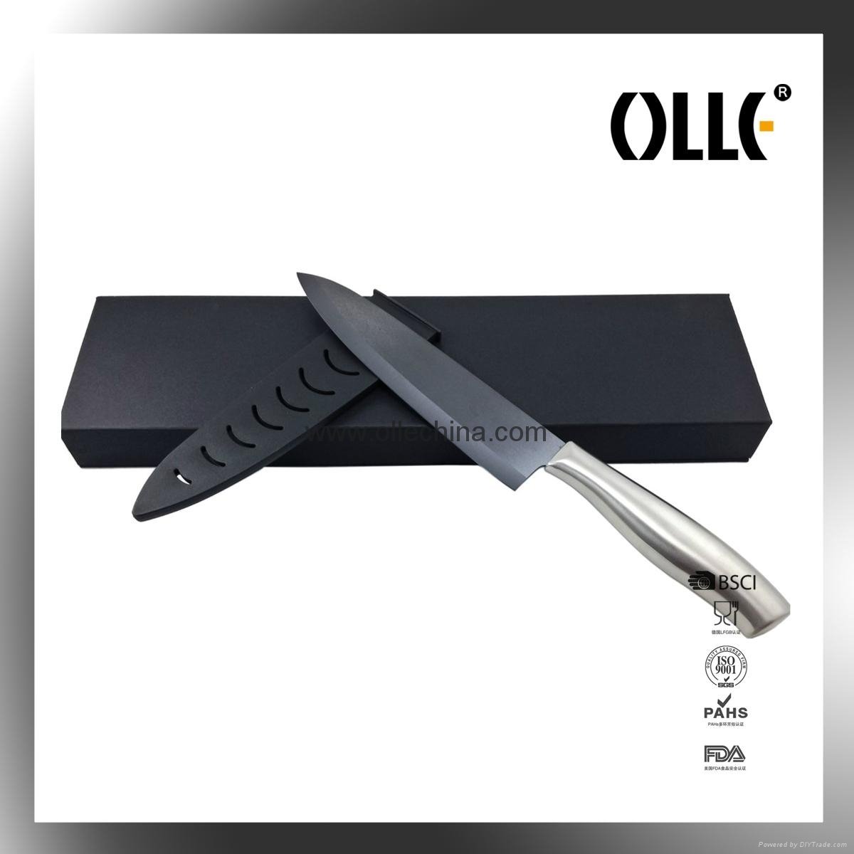 Stainless Steel Handle Ceramic Blade Knife 3
