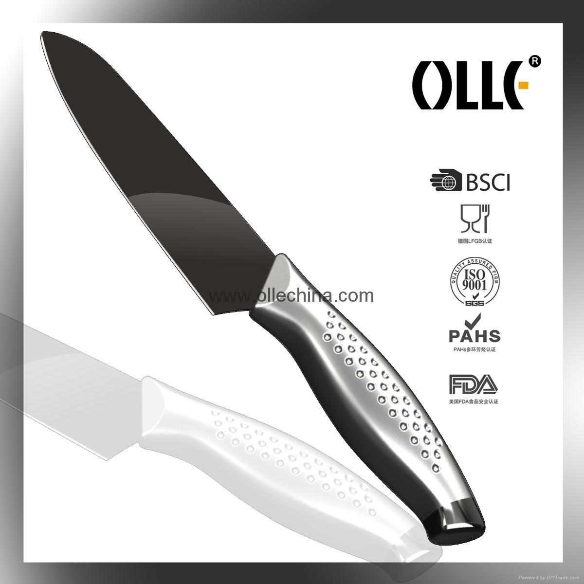 Stainless Steel Handle Ceramic Blade Knife 4