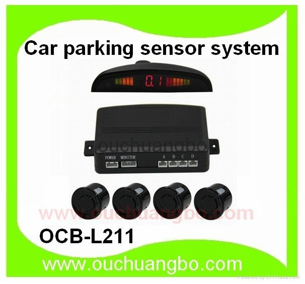 HOT OEM Parking Sensors Rear Electromagnetic LED Display 12V 4 System Radar 