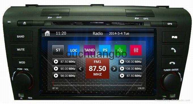 car DVD radio gps navi Multimedia Player for Mazda 3  2004-2009 3