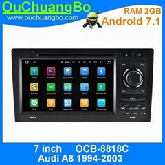 ouchuangbo autoradio GPS for Audi A8 android 7.1 