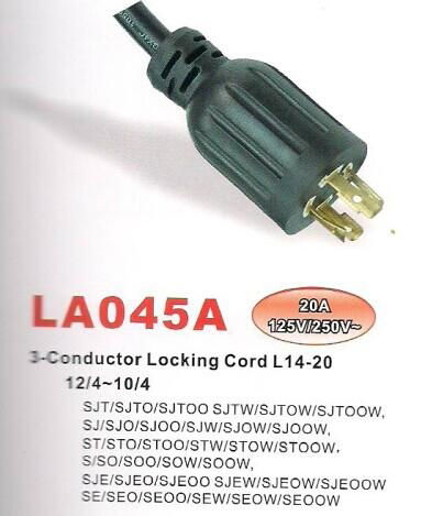 NEMA L14-20P Locking Power Supply Cord 2