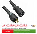 NEMA L10-20P America Twist locking Power cord