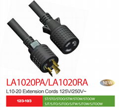 NEMA L10-20P America Twist locking Power cord