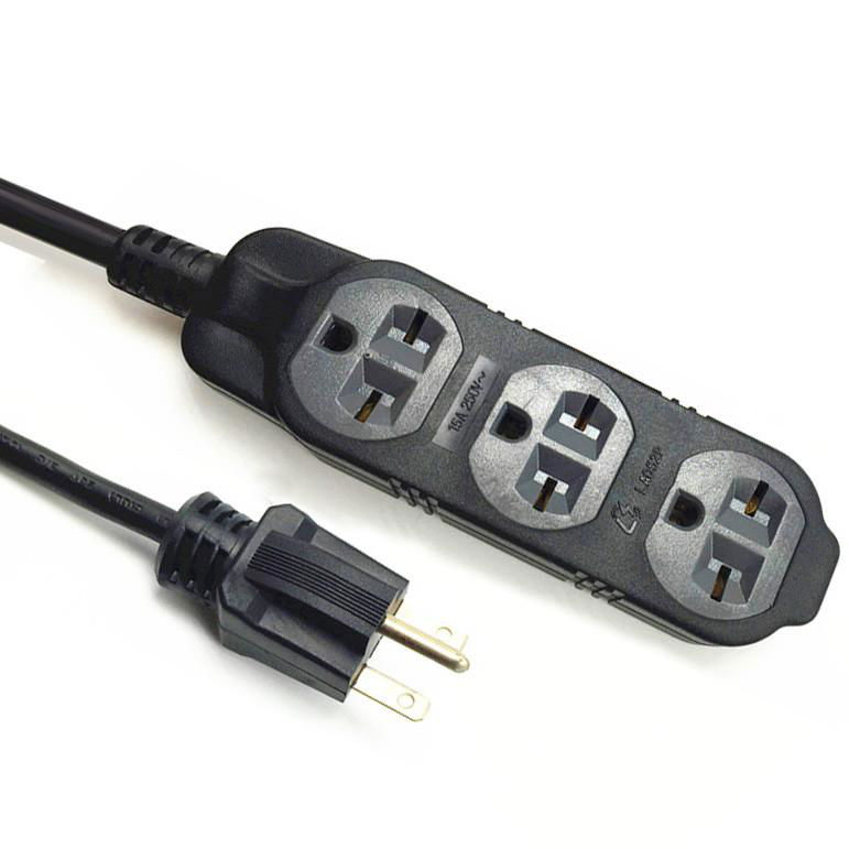 NEMA 6-15P & 6-15R 3-outlet Extension cord 2