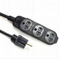 NEMA 6-15P & 6-15R 3-outlet Extension cord