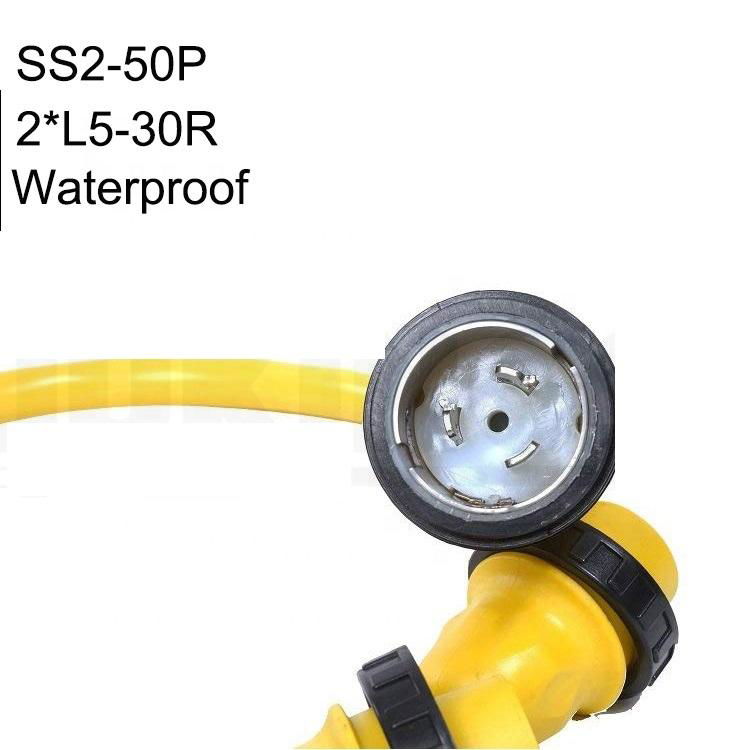 Marine Shore Power Cable Sets STOW 10/3 25FT 30A 125V LA530PW LA530RW