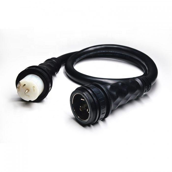Marine Shore Adapter Cord set STW 10/3 1FT Y-Adaport  30A to 30A  5