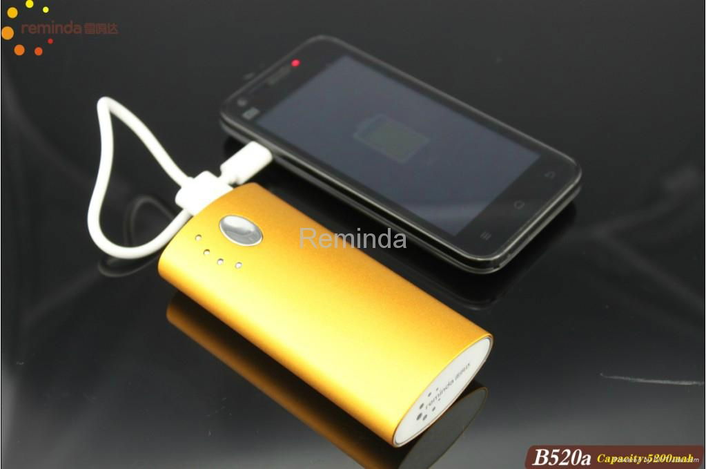 Promotional gift power bank 5200mAh for cell phone handphone 5V tablet pc 3