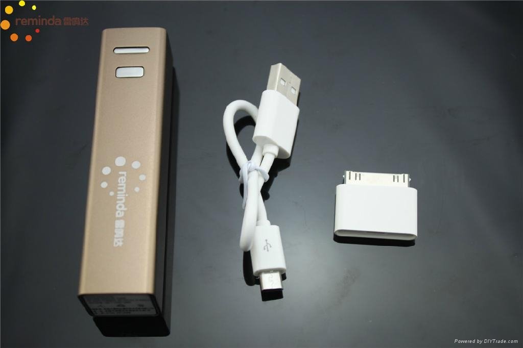 Reminda 2600mAh portable power bank for iPhone mobile phone cell phone 4