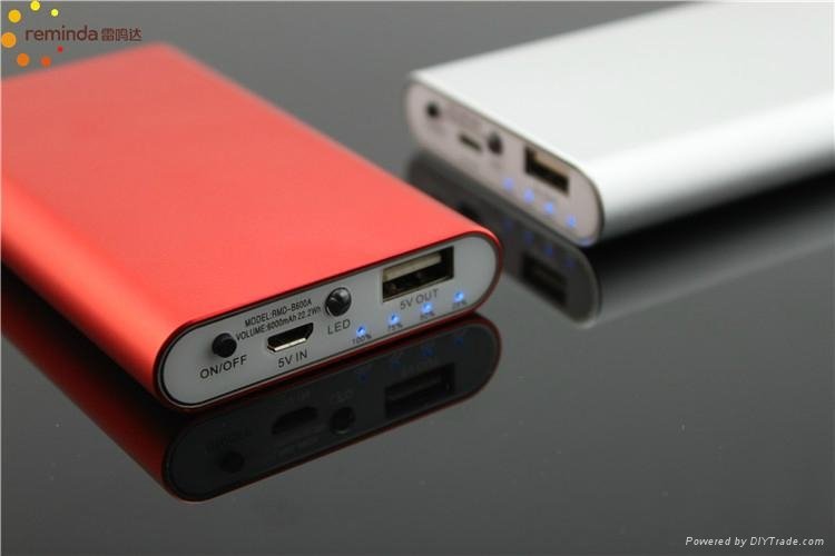 USB Battery Power Bank 6000mAh for iPhone iPad Samsung mobile phone 2