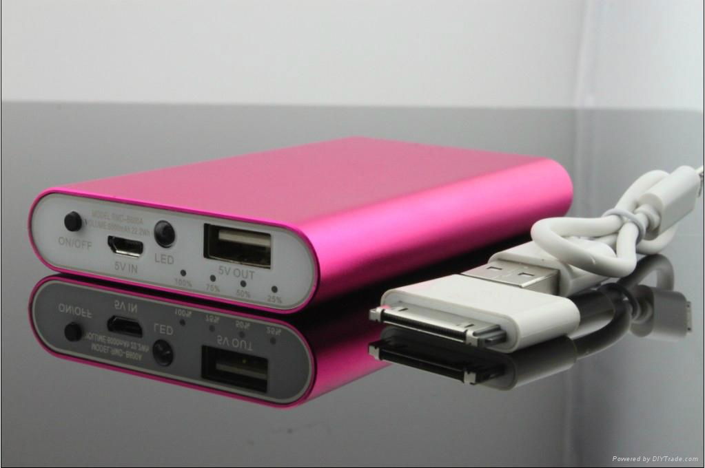 USB Battery Power Bank 6000mAh for iPhone iPad Samsung mobile phone 3