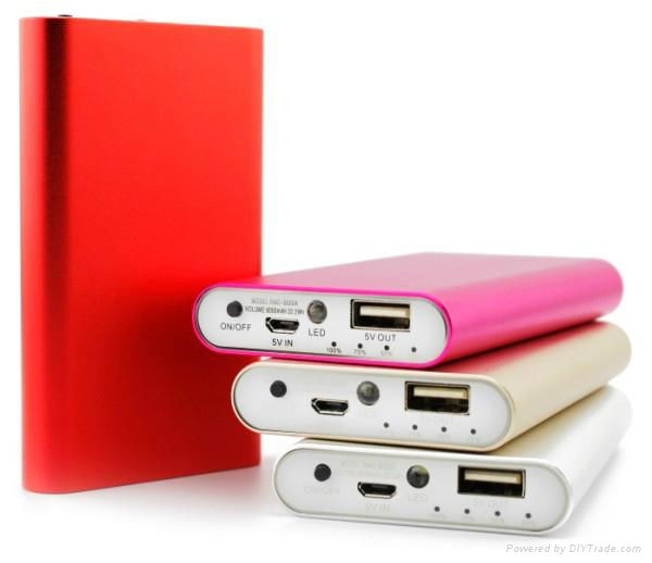 6000mah USB Power Bank for iPhone mobile phone 5V tablet pc 3