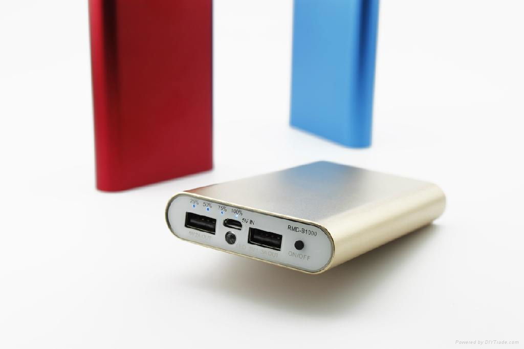 Dual USB power bank 10200mah for iPhone iPad mobile phone tablet pc  2
