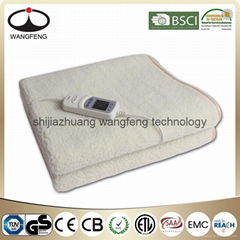 Ultra Heat Washable Synthetic Wool Electric Blanket with Timer