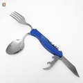 Multifunction Stainless Steel Cutlery Set for Outdoor Camping