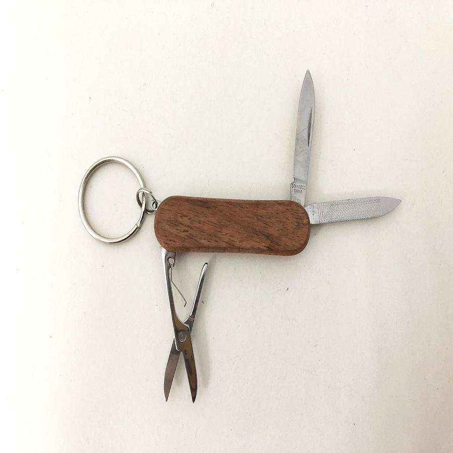 Wooden handle Mini Multi Gift Knives for easy carrying 