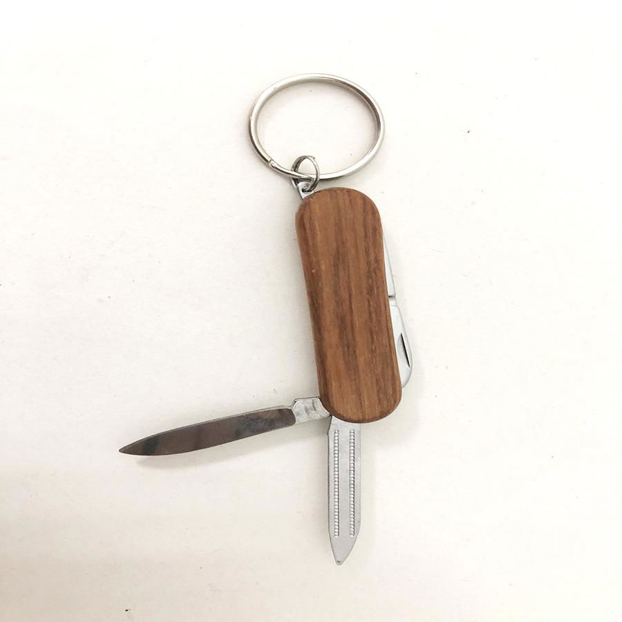 Wooden handle Mini Multi Gift Knives for easy carrying  3