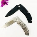 Stainless steel camping military tactical folding hunting knife
