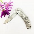 Stainless steel camping military tactical folding hunting knife