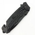 Survival portable folding pocket knife with glass cutter