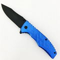 Folding camping hunting survival EDC knife with aluminum handle