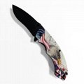 The eagle pattern outdoor survival tactic folding hunting Knife