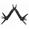 Stainless steel foldable pliers multifunctional tool in black