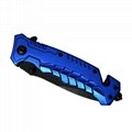 Aluminum handle Camping Survival Foldable Knife with Glass cutter 7