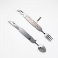 Stainless steel multifunctional removable cutlery set 