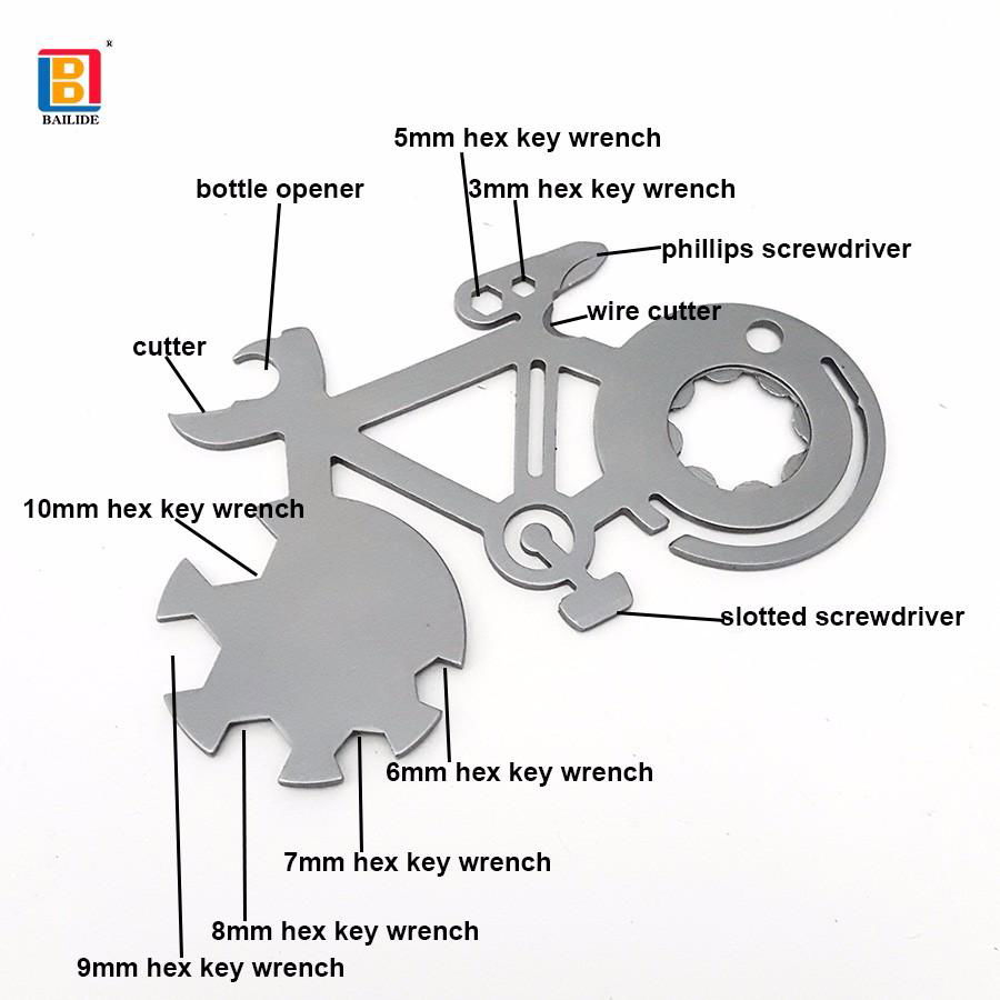 促銷禮品自行車形狀的EDC金屬鑰匙扣 2