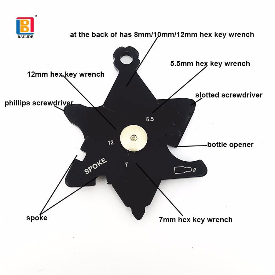 Promotional gift metal key chain outdoor EDC tool in black 4