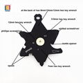 Promotional gift metal key chain outdoor EDC tool in black